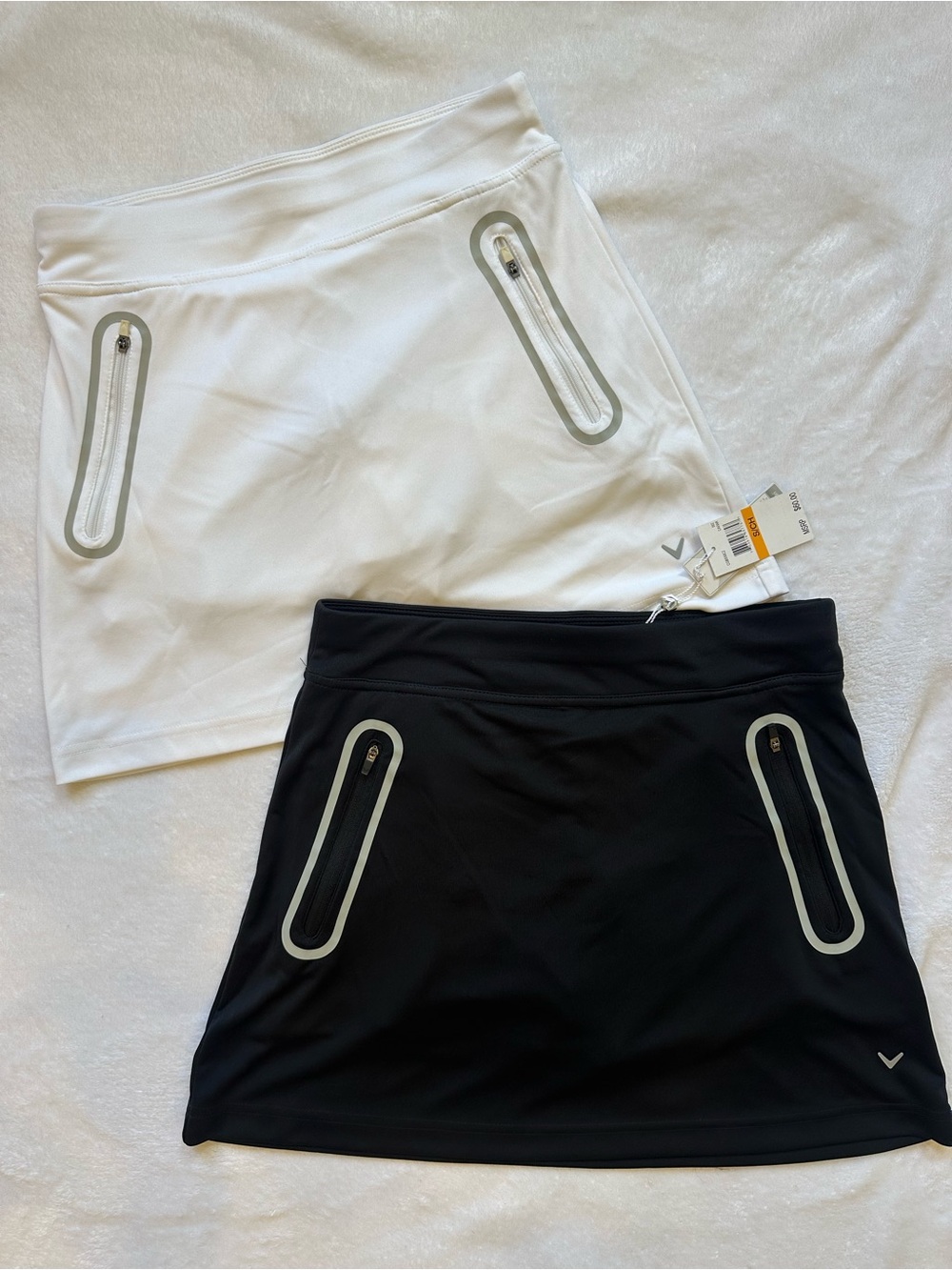 Callaway lot is 2 Black & White Women's Golf Skirts with Zippered Pockets - Picture 1 of 9